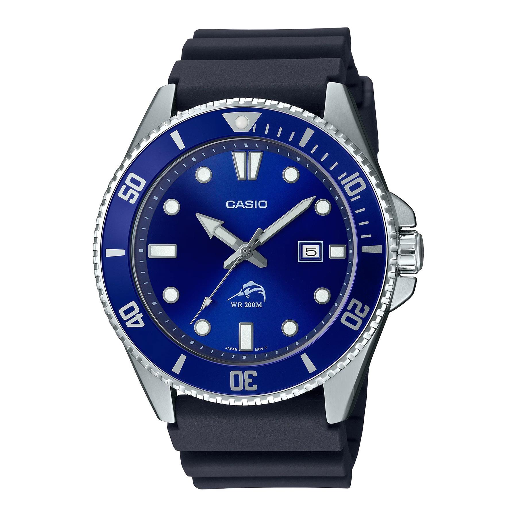 Casio MDV-106B-2A Black Blue Diver Men's Watch - Watch Home™