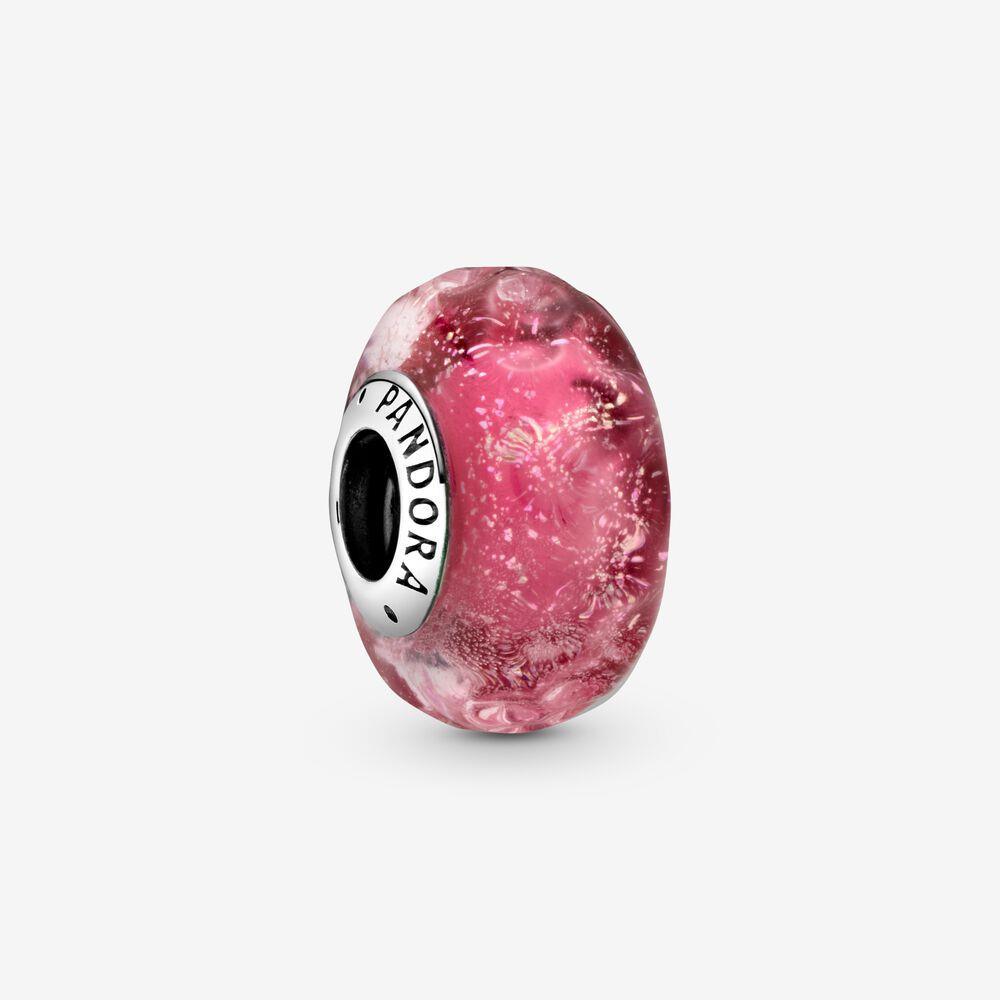 Pandora 798872C00 Wavy Pink Murano Glass Charm | WatchHome display picture 1