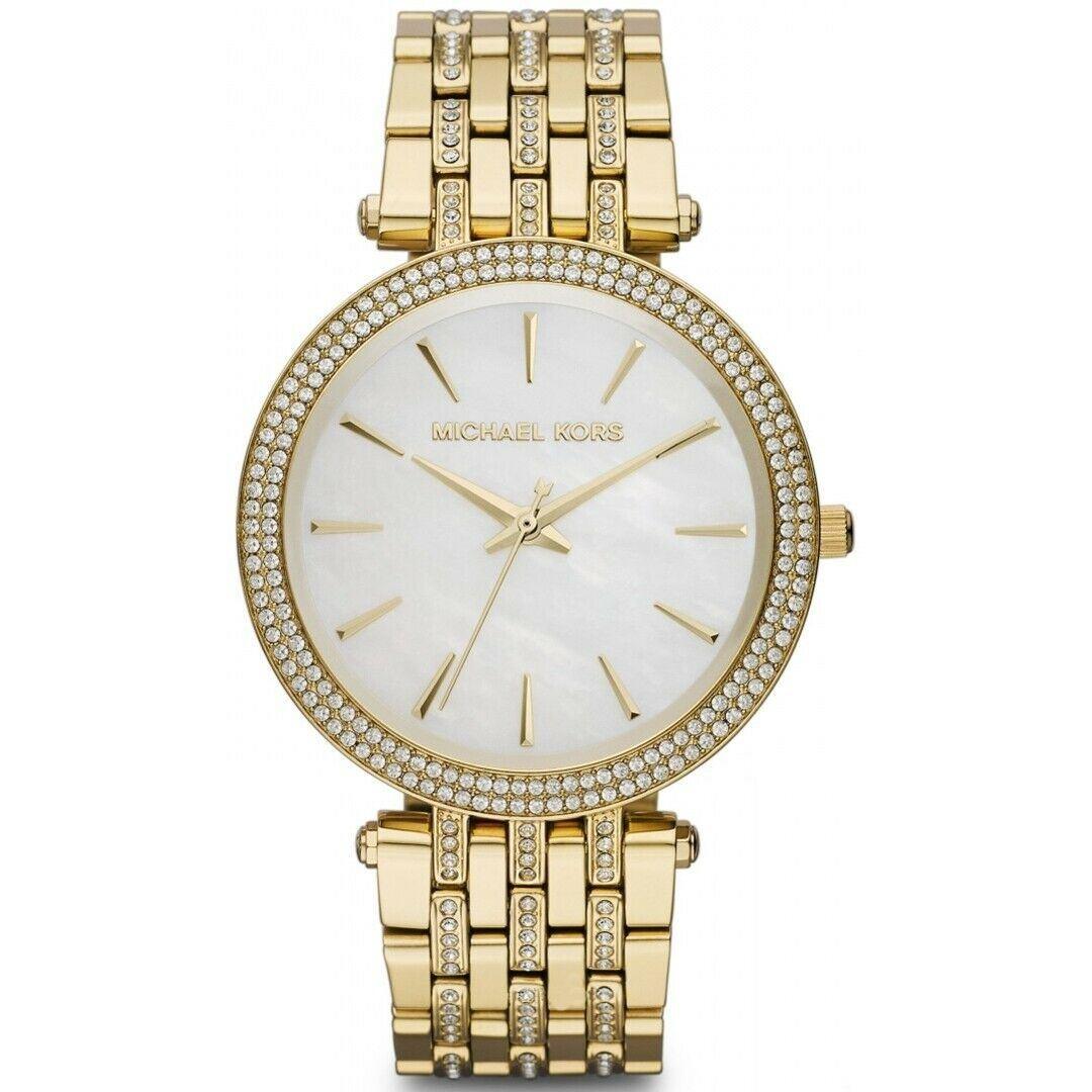 Michael Kors MK3219 Darci Mother of Pearl Dial Gold Steel Women's Watch - Watch Home™