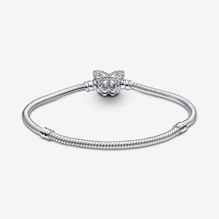 Pandora Moments Butterfly Clasp Snake Chain Bracelet 20 cm