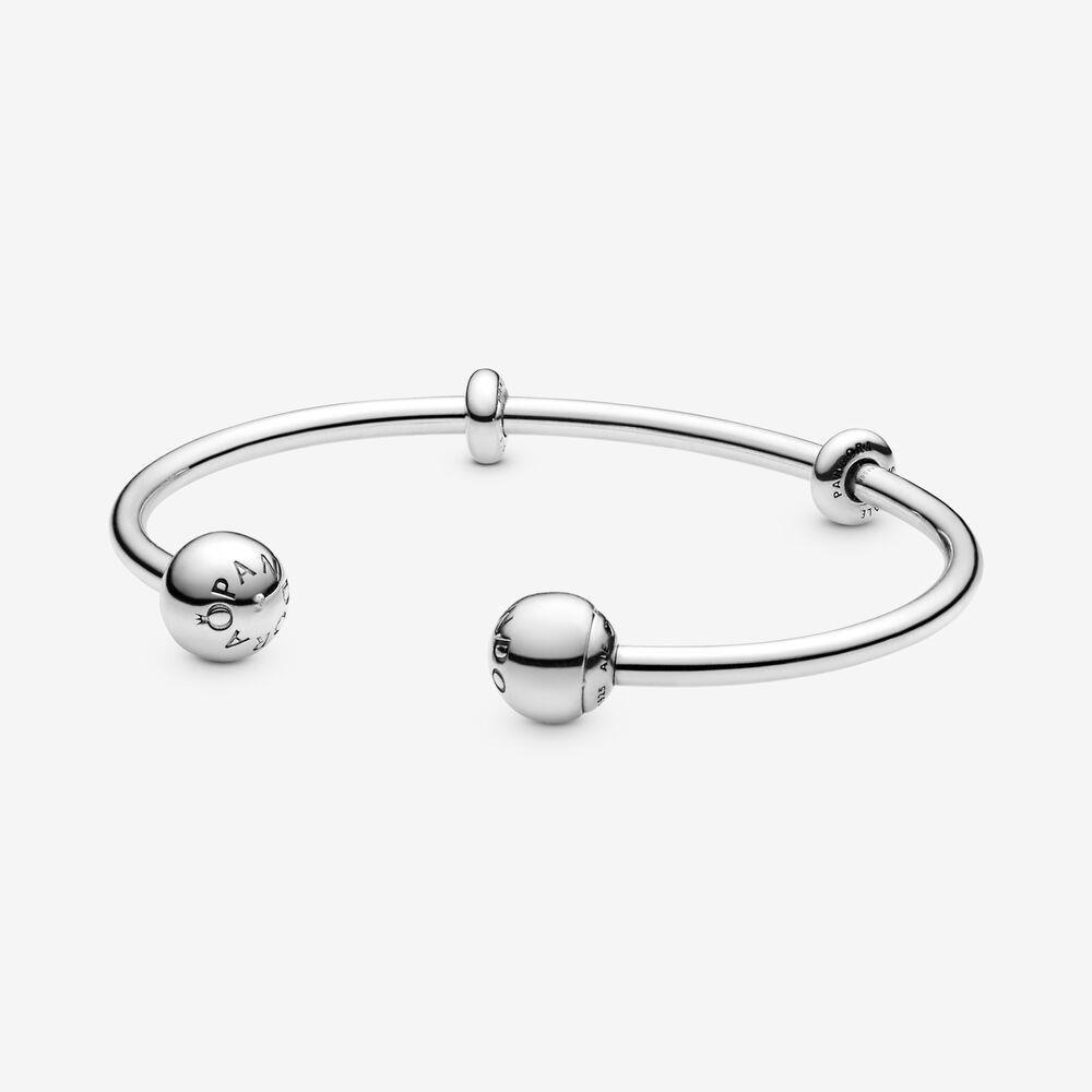 Pandora 596477 Bangle Sterling Silver Ball Clasp 17 cm Bracelet - Watch Home™