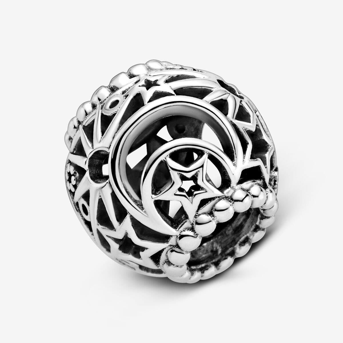 Offen gearbeitetes Sonne, Mond & Sterne Charm