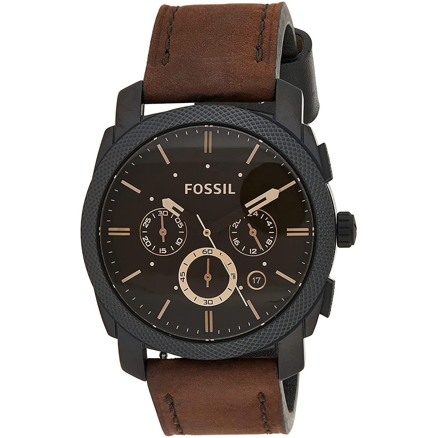 Fossil FS4656 Brown Leather Chronograph Quartz Men's Watch - Watch Home™