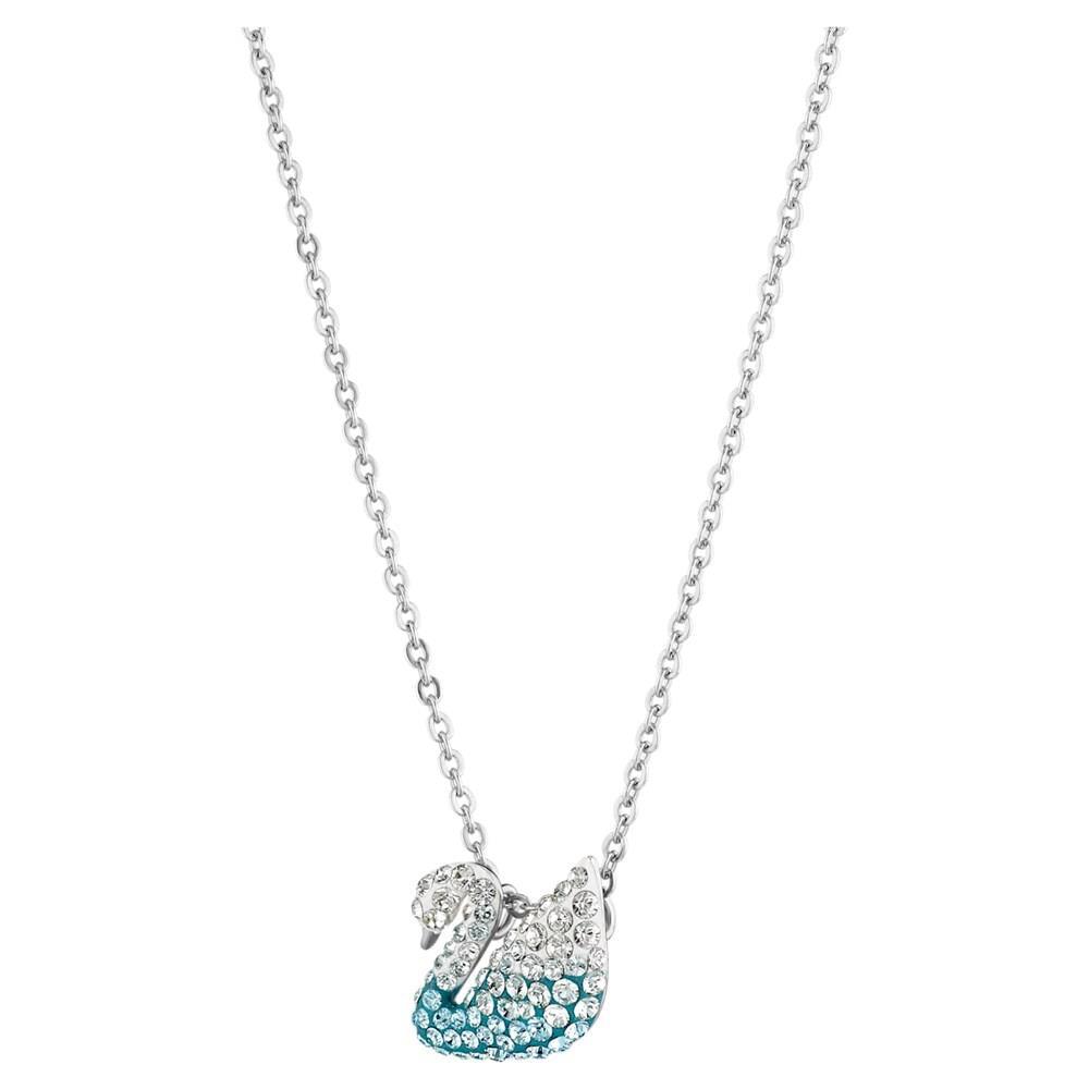 Swarovski 5512094 Iconic Swan Small Blue Pendant Necklace - Watch Home™