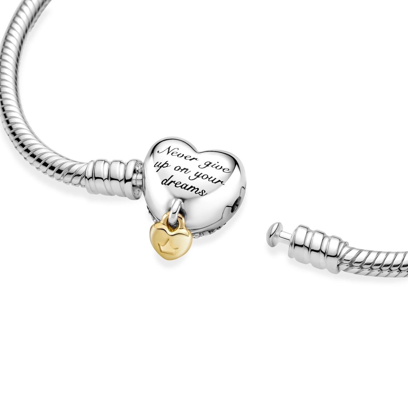 Pandora 569563C01-18 Moments Heart Snake Chain Bracelet - Watch Home™