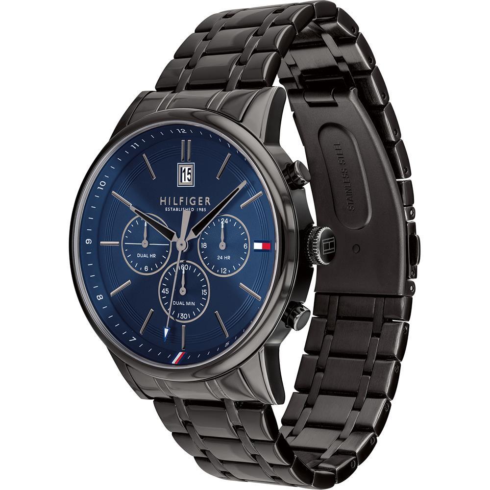 Tommy Hilfiger 1791633 Chronograph Black/Blue Men's Watch - Watch Home™