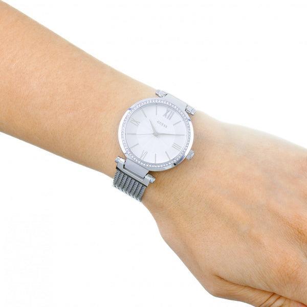 Guess W0638L1 Soho Crystal Silver Dial Women's Watch - Watch Home™