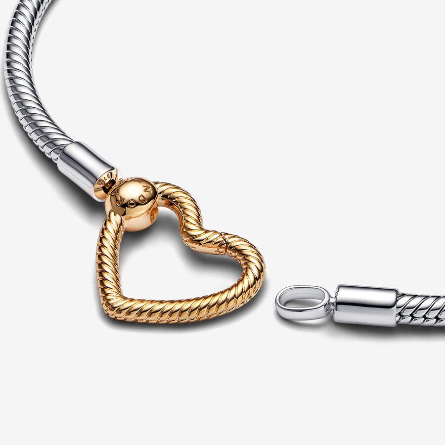 Pandora Moments Heart Closure Snake Chain Bracelet 19 cm