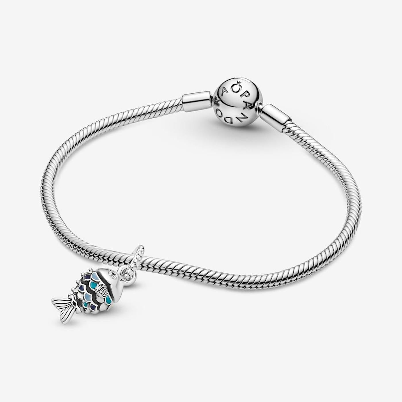 Pandora Blue Scaled Fish Dangle Charm