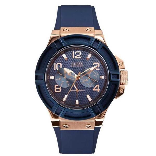 Guess W0247G3 Blue Silicone Men's Watch - Watch Home™