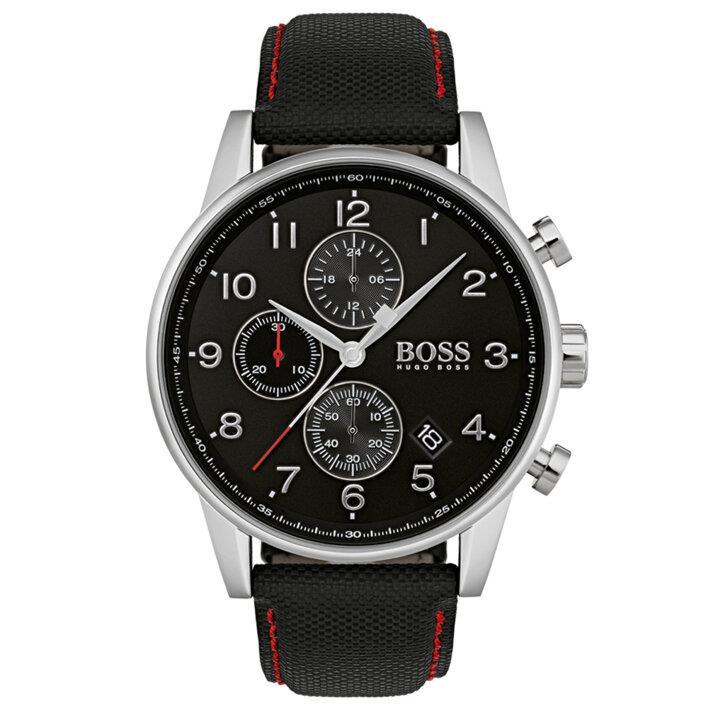 Hugo Boss 1513535 Black Leather Men's Watch - Watch Home™