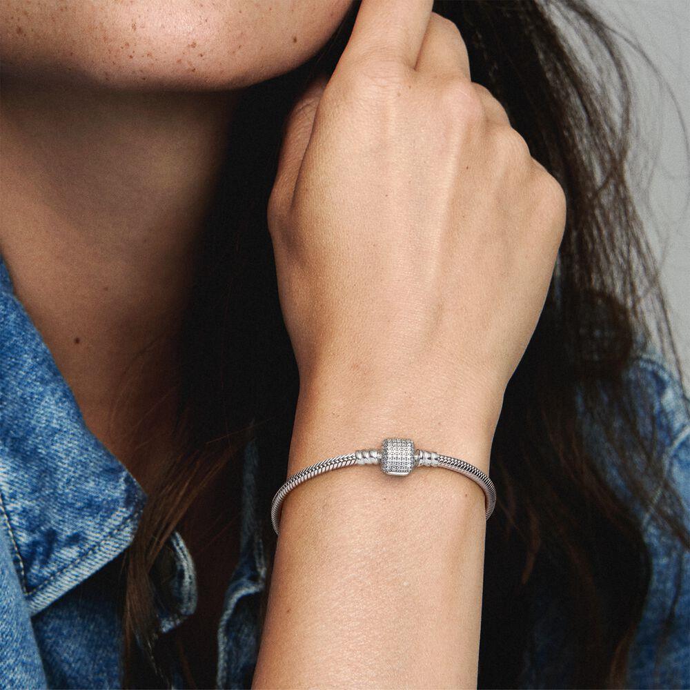 Pandora 590723-19 Sterling Silver Signature Clasp Bracelet - Watch Home™