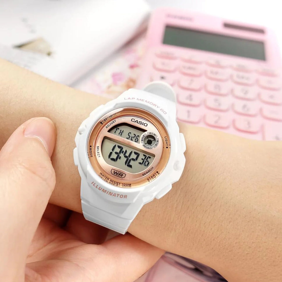 Casio Digital LWS-1200H-7A2VDF White Resin Unisex Watch