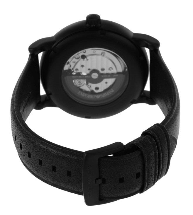 Emporio Armani AR60012 Sport Classic Luigi Black Dial Leather Band  Mens Watch