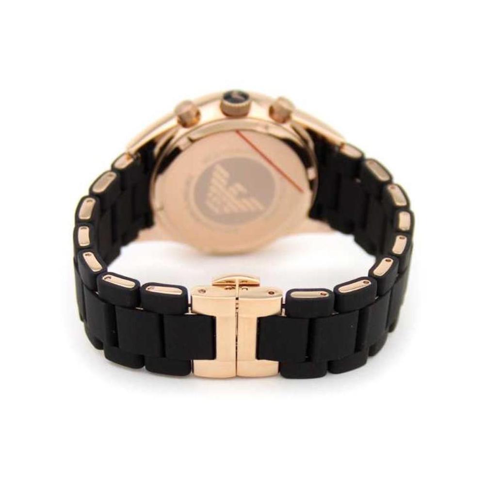 Emporio Armani AR5906 Rose Gold Silicone Chronograph Women's Watch