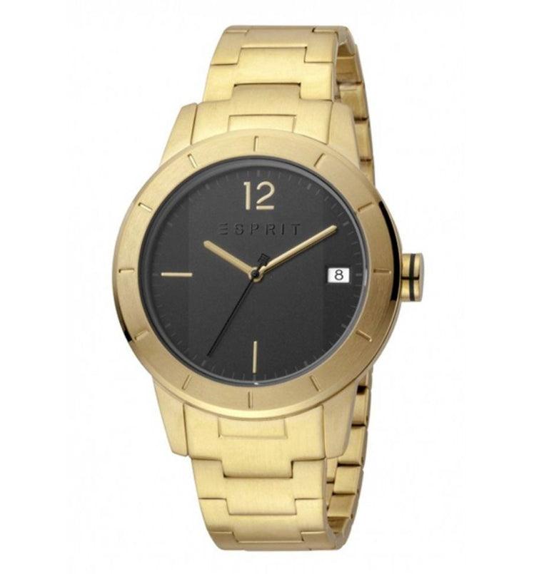 Esprit ES1G107M0075 Gold Strap Black Dial Mens Watch - Watch Home™