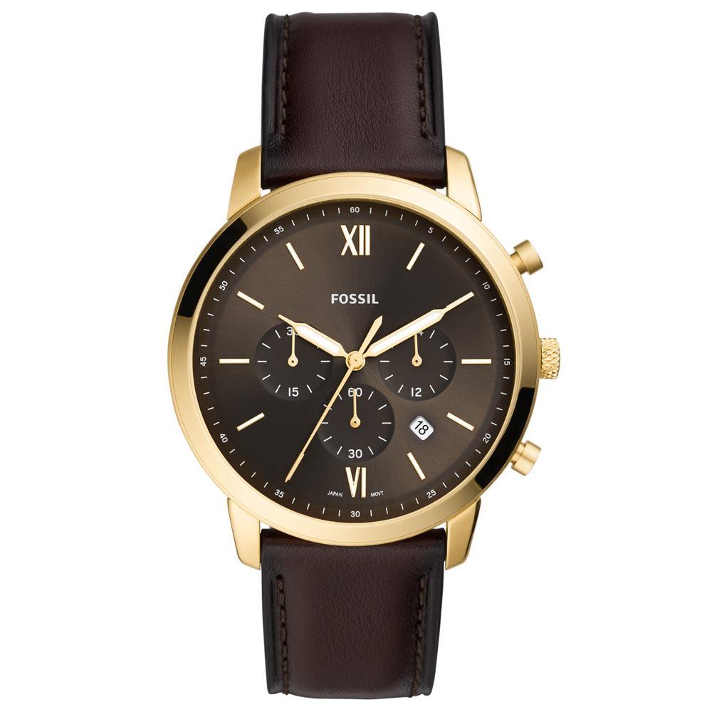 Fossil FS5763 Neutra Chronograph Brown Leather Men's Watch - Watch Home™