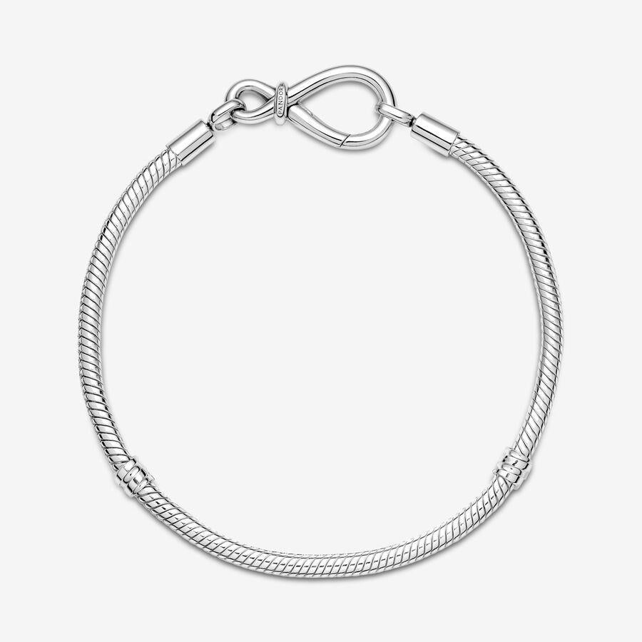 Pandora Moments Infinity Knot Snake Chain Bracelet 19 cm