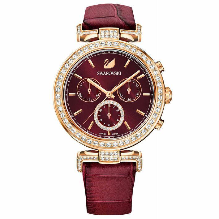 Swarovski 5416701 Era Journey Dark Red Rose-Gold Tone PVD Women's Watch - Watch Home™