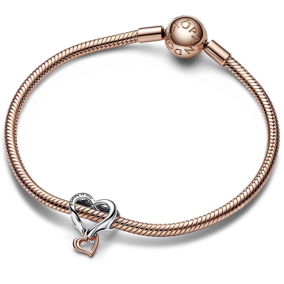 Pandora 782642C00 Charm Two Tone Open Infinity Heart Silver