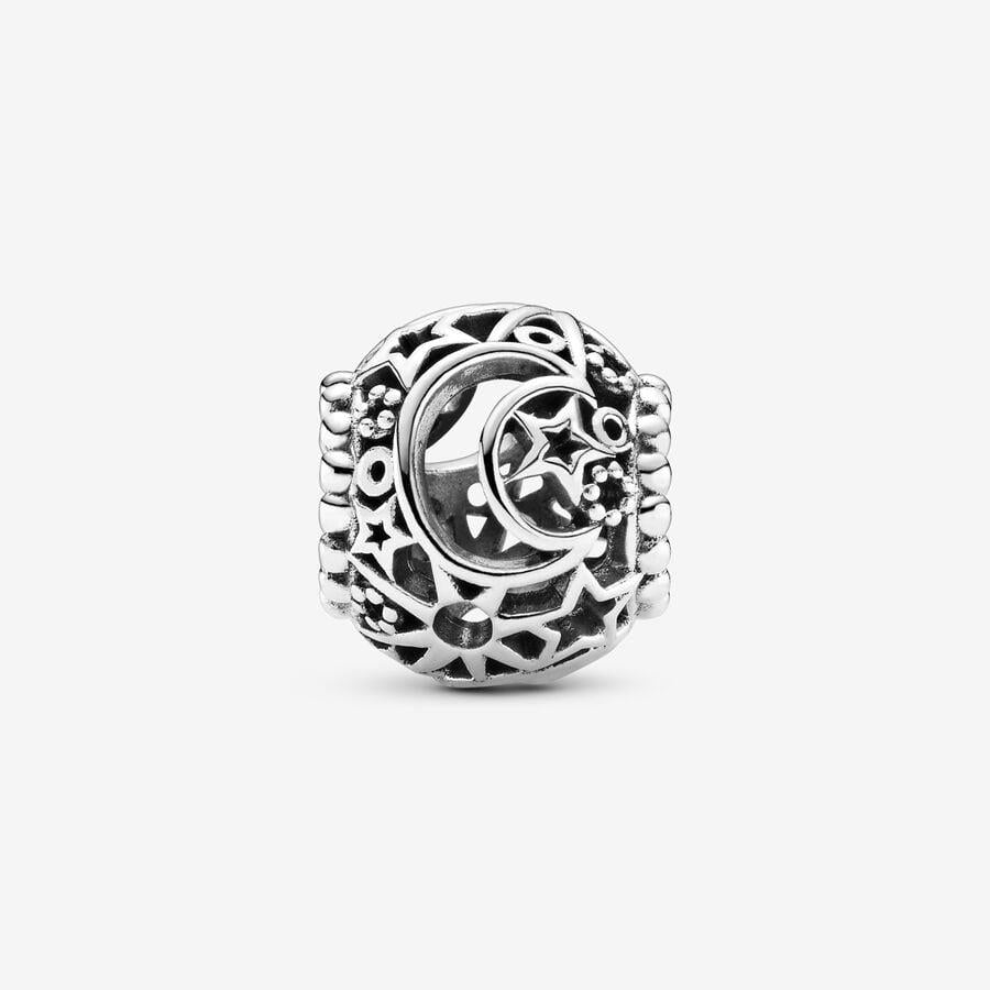 Offen gearbeitetes Sonne, Mond & Sterne Charm
