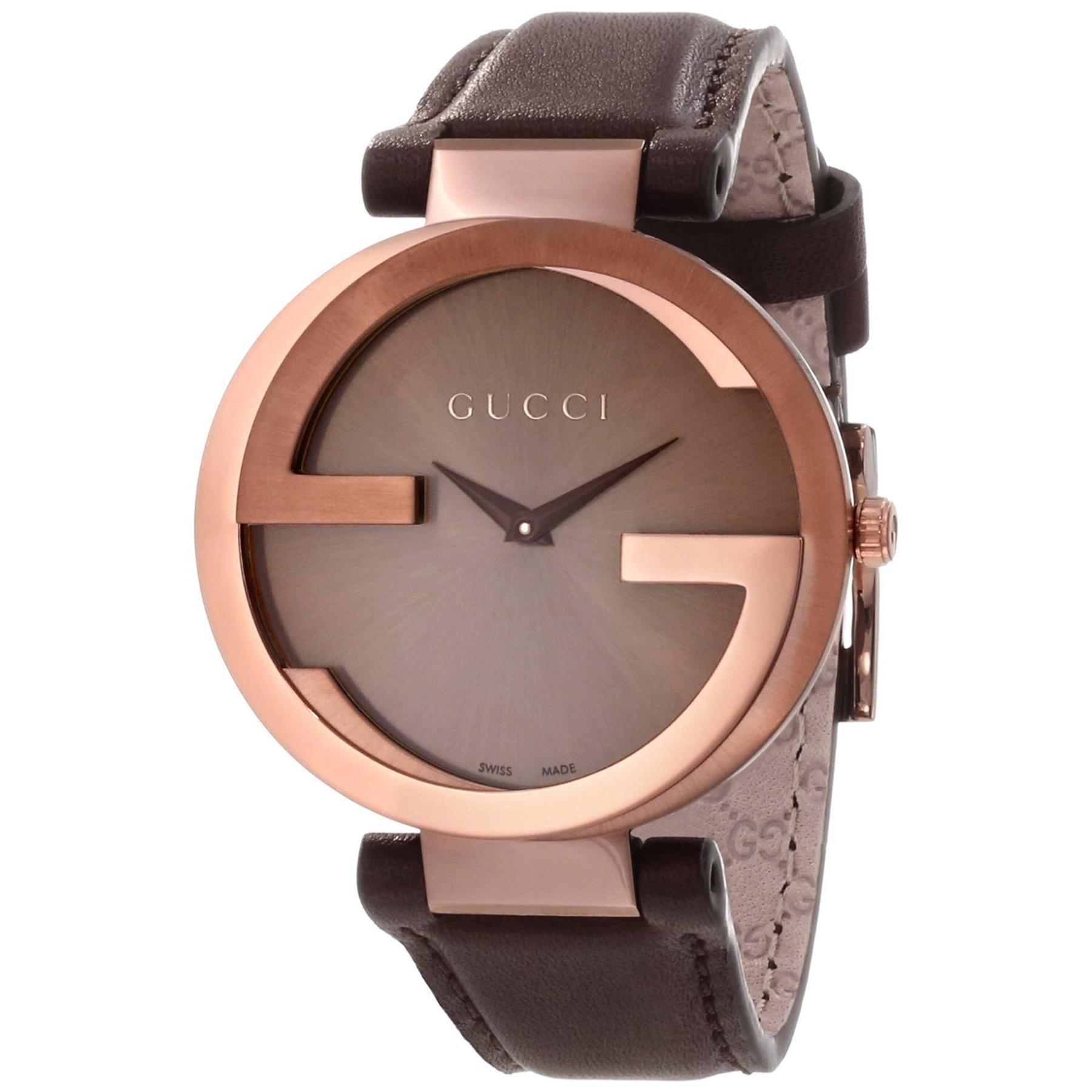 Gucci YA133309 Interlocking G Brown Dial Brown PVD Women's Watch - Watch Home™