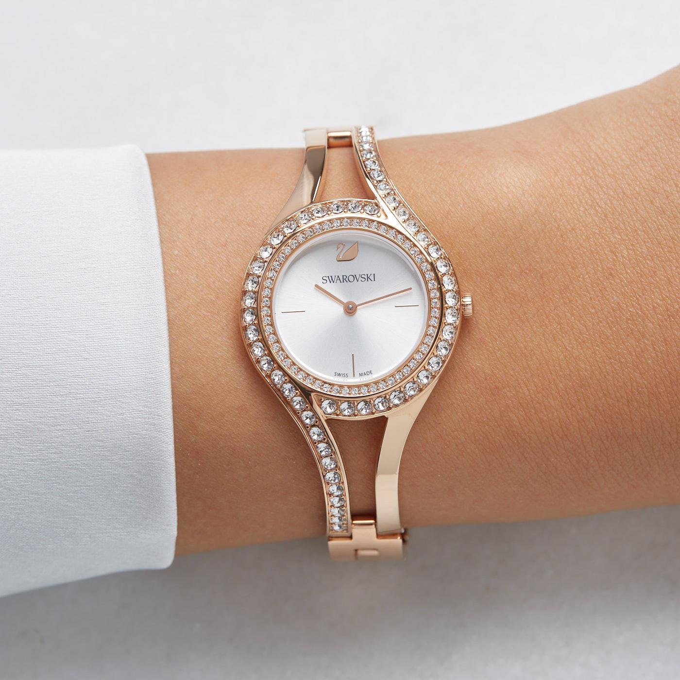 SWAROVSKI スワロフスキー　ゴールド 腕時計　5377576 エターナル Swarovski Eternal Quartz Crystal Silver Dial Ladies Watch 5377576