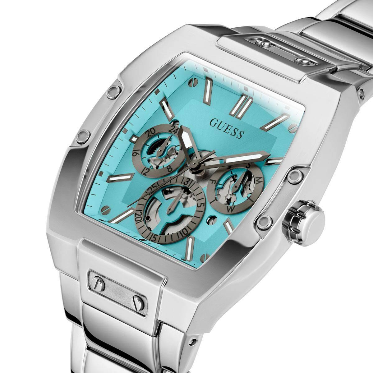 Guess Mens Silver Tone Multi-function Watch