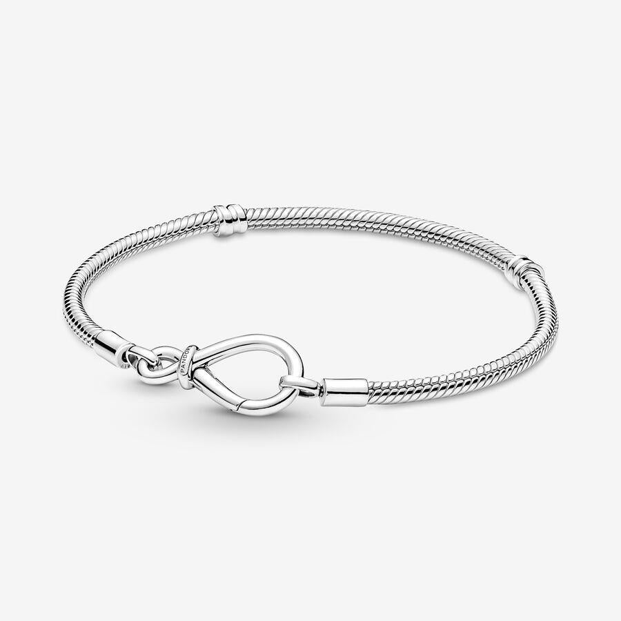 Pandora Moments Infinity Knot Snake Chain Bracelet 17 cm