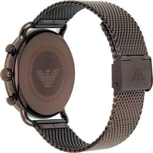 Emporio Armani AR11169 Brown Mesh Chronograph Men's Watch - Watch Home™