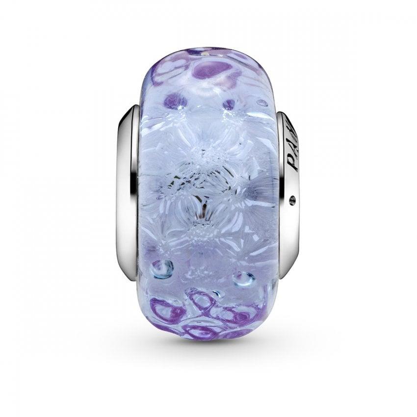 Pandora Wavy Lavender Murano Glass Charm