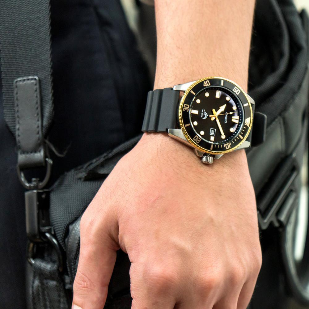 Casio MDV-106G-1A Black Gold Diver Men's Watch - Watch Home™