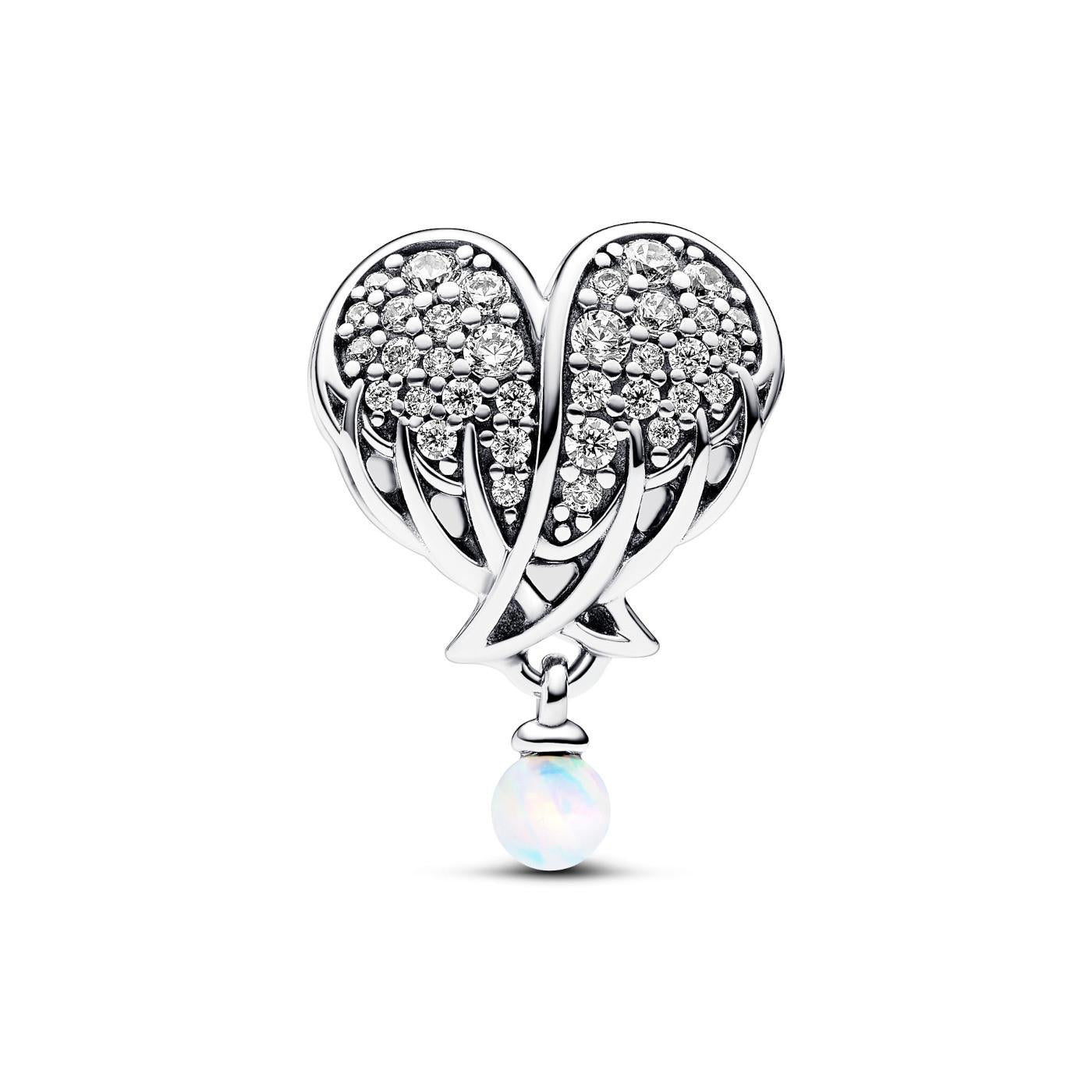 Pandora Sparkling Angel Wings & Heart Charm