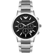 Emporio Armani AR2434 Classic Chronograph Black Dial Steel Men's Watch - Watch Home™