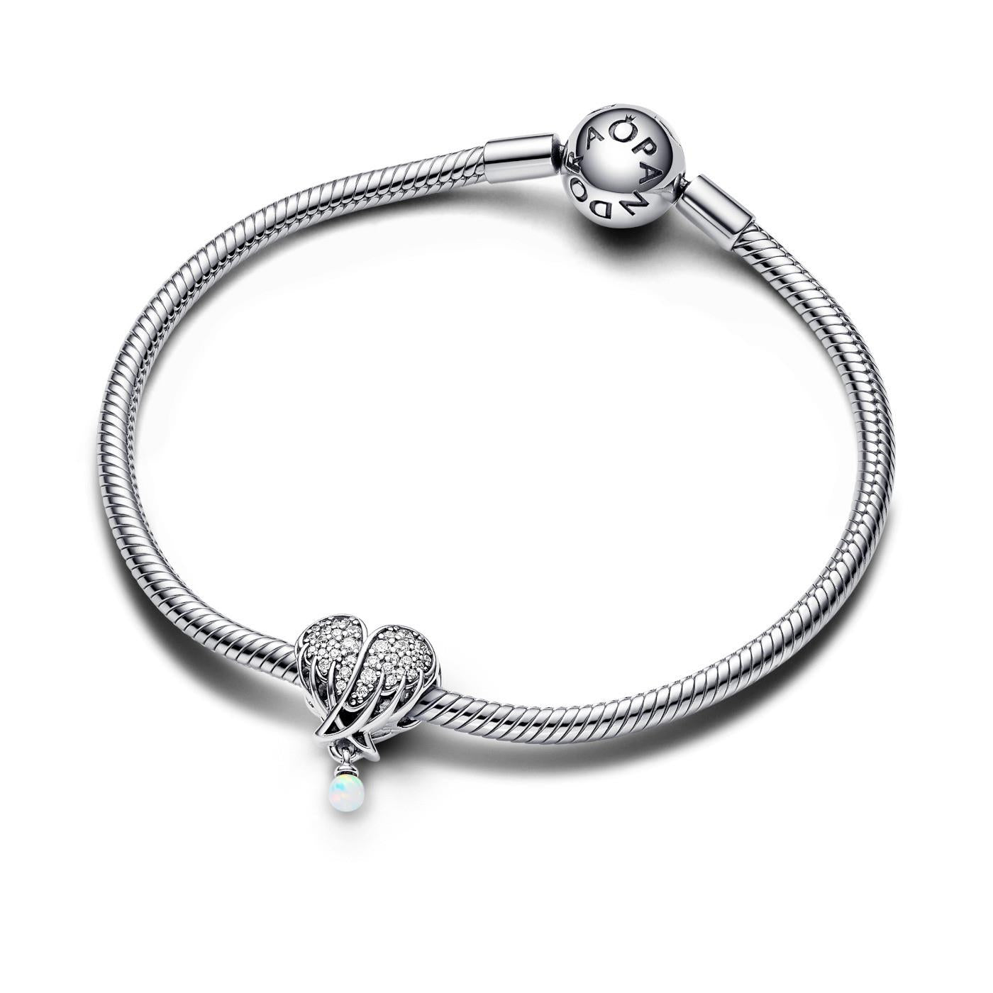 Pandora Sparkling Angel Wings & Heart Charm