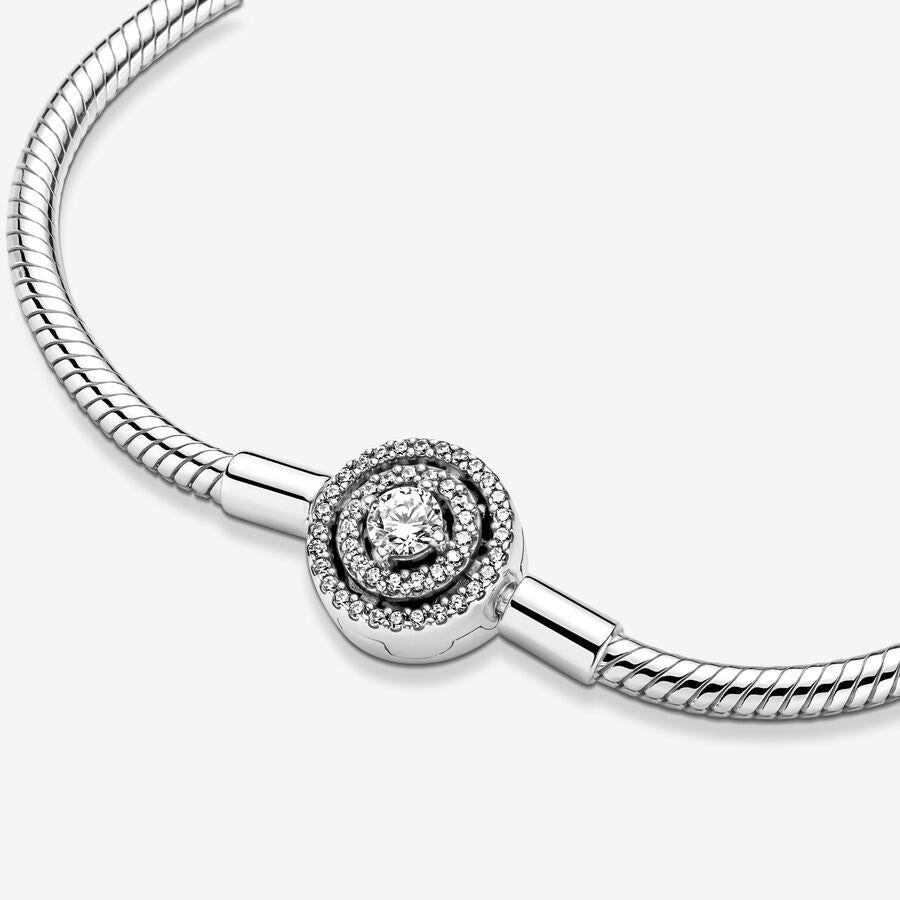 Pandora Moments Halo Snake Chain Bracelet 17 cm