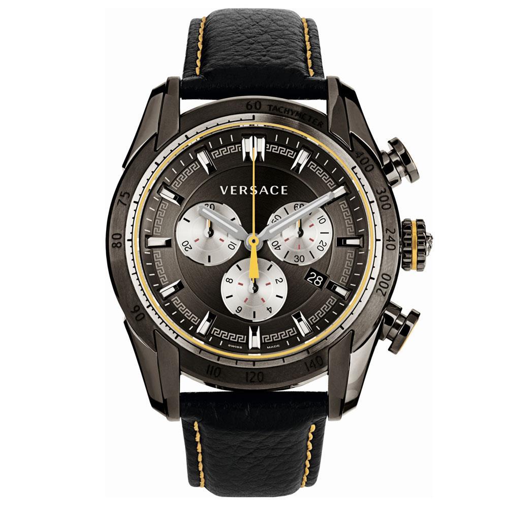 Versace VDB020014 V-Ray Black Stainless Steel Case Men's Watch
