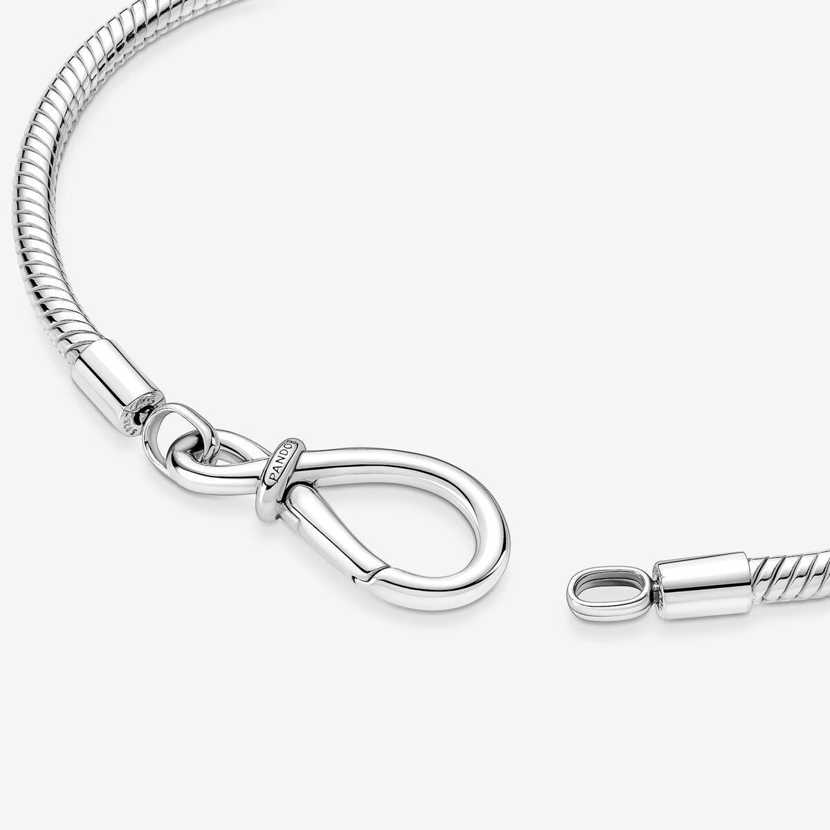 Pandora Moments Infinity Knot Snake Chain Bracelet 17 cm