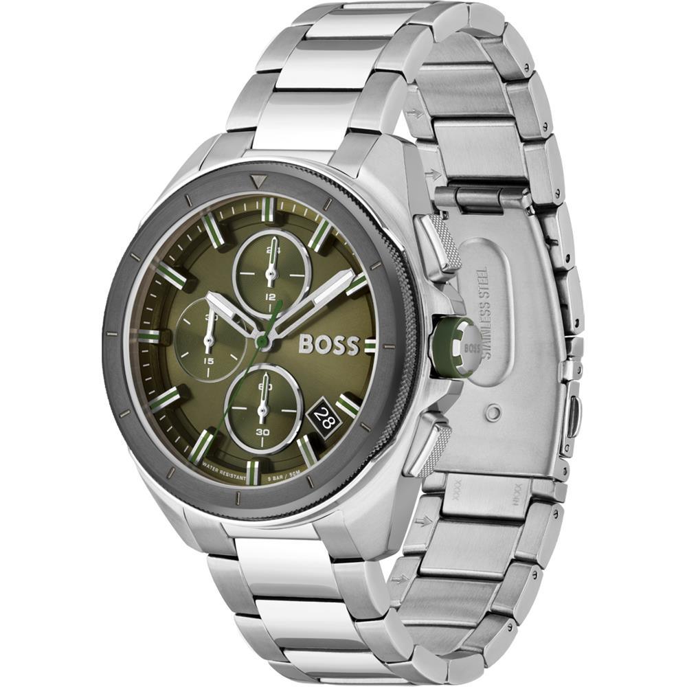 Hugo Boss 1513951 Volane Chronograph Silver Khaki Men's Watch - Watch Home™