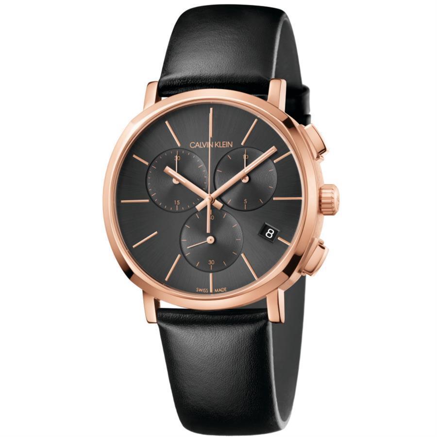 Calvin Klein K8Q376C3 Posh Chronograph Quartz Dark Grey Dial Men's Watch - Watch Home™