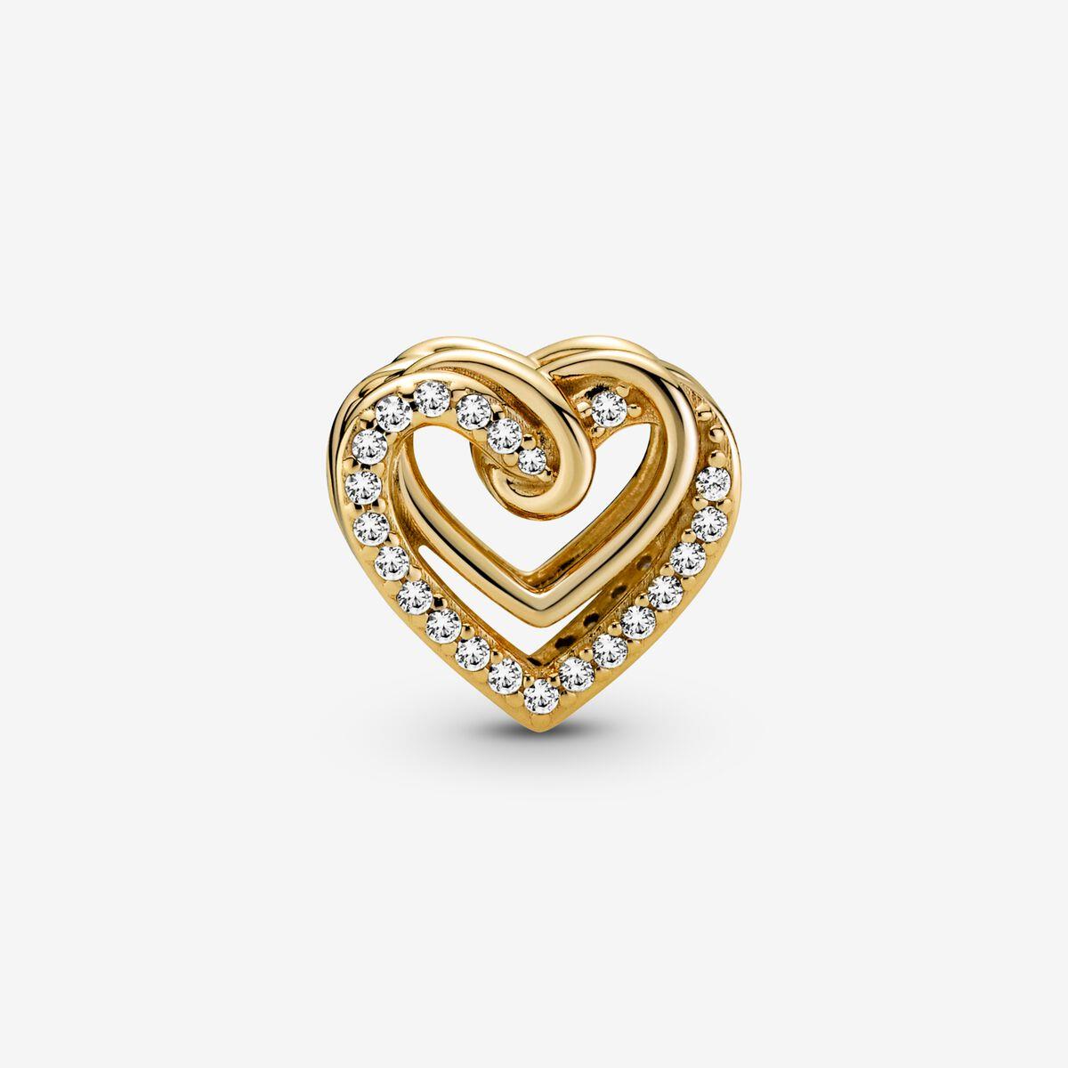 Pandora Sparkling Entwined Hearts Charm