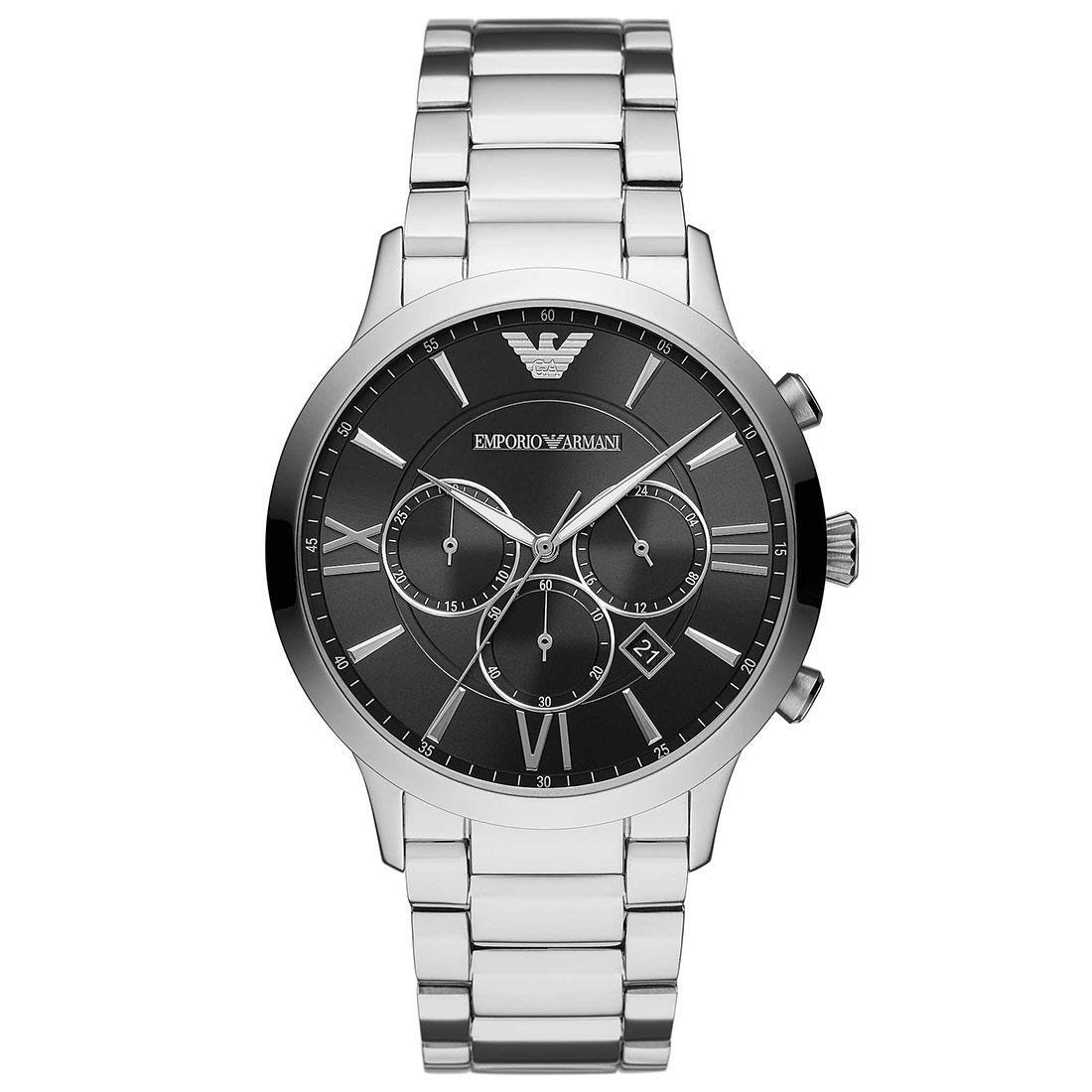 Emporio Armani AR11208 Giovanni Chronograph Quartz Black Dial Men's Watch - Watch Home™