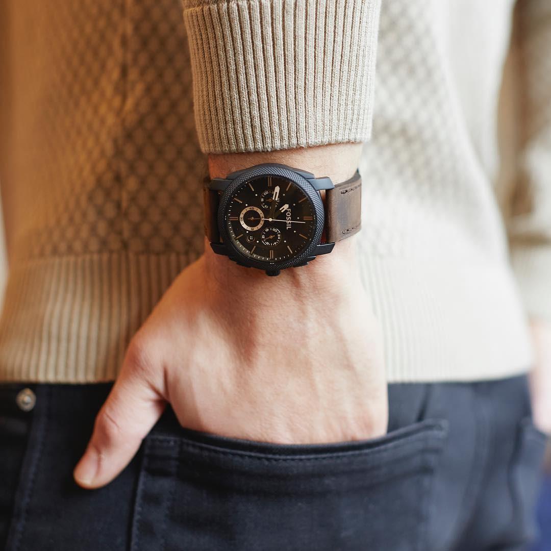 Fossil FS4656 Brown Leather Chronograph Quartz Men's Watch - Watch Home™