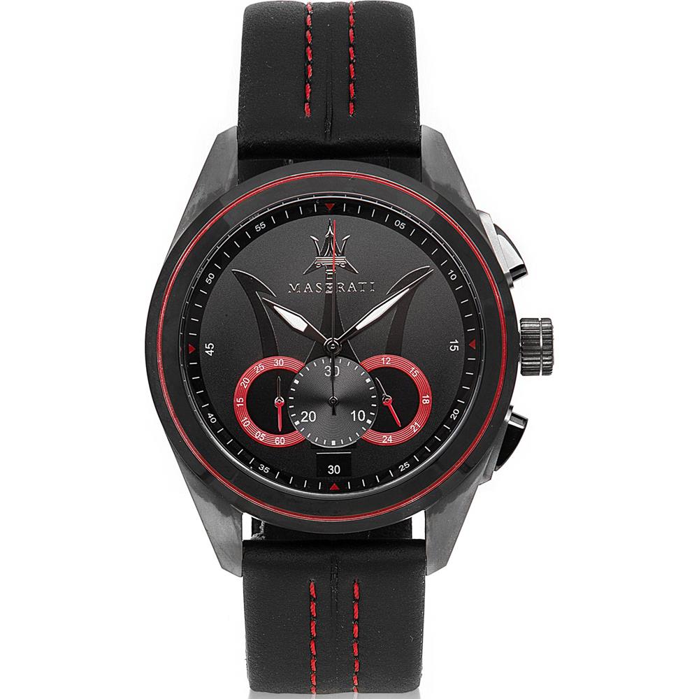 Maserati R8871612023 Traguardo Chronograph Black Dial Men's Watch
