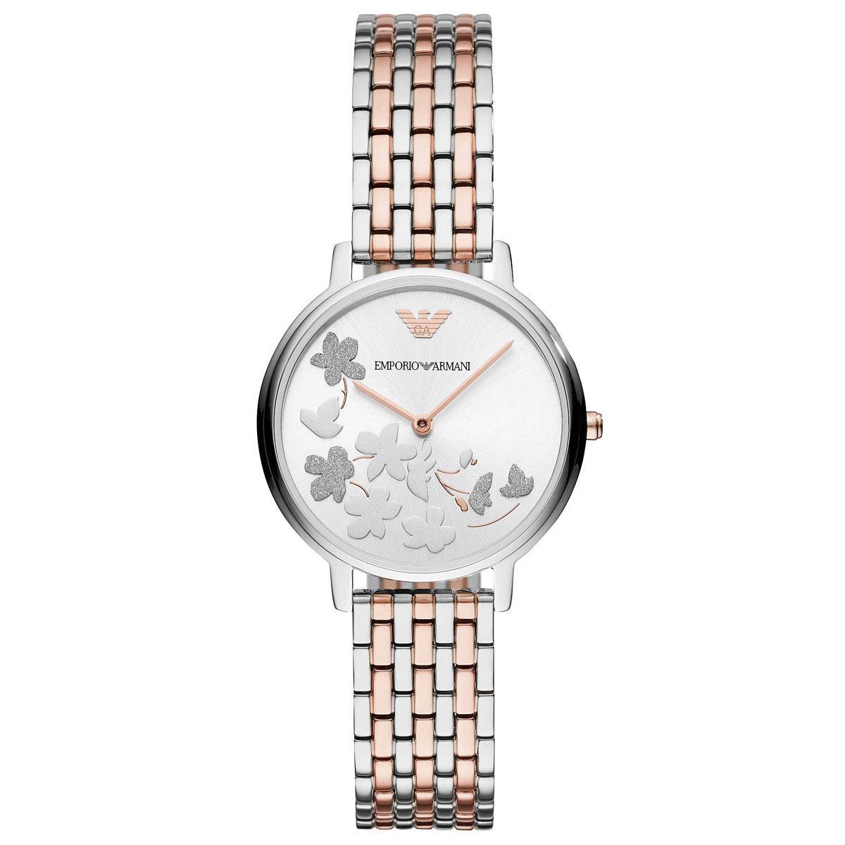 Emporio Armani AR11113 Two-Hand Two-Tone Stainless Steel Women's Watch - Watch Home™