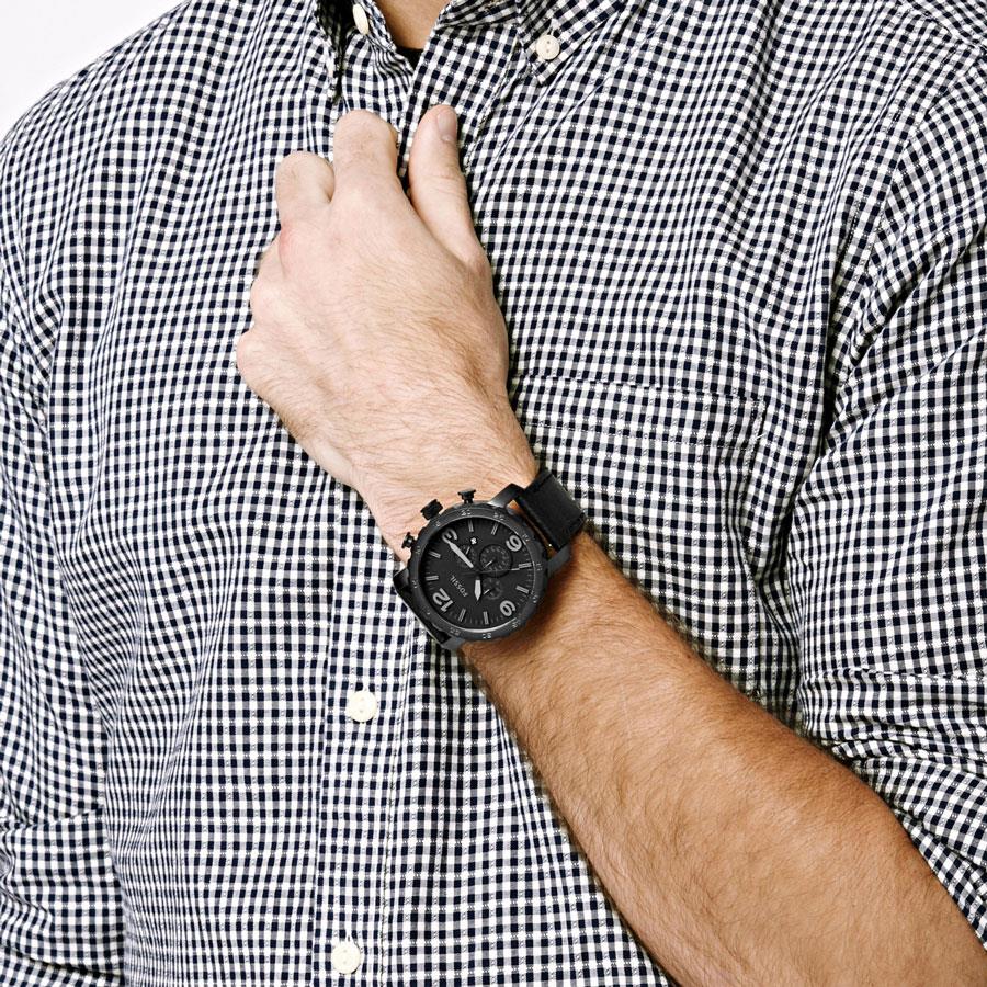 Fossil JR1354 Black Dial Black Ion-Plated Men's Watch