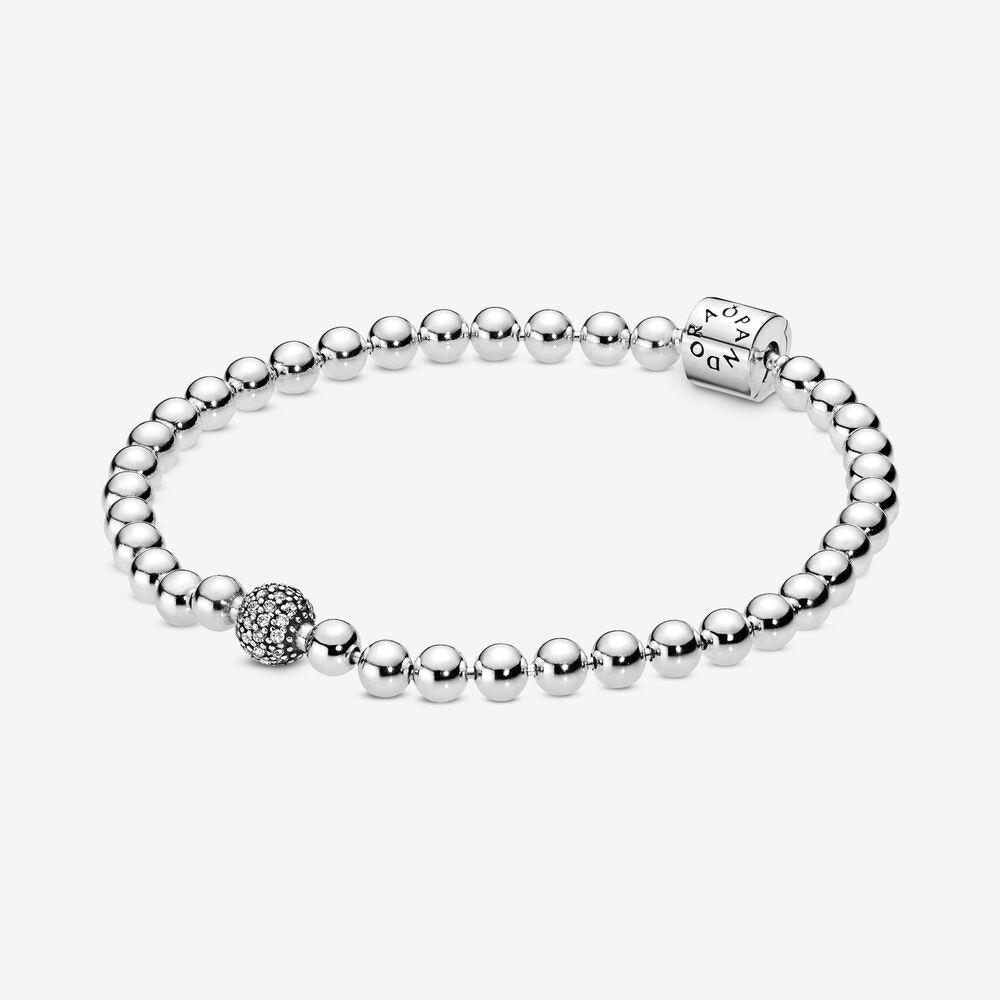 Pandora 598342CZ-20 Beads & Pave Bracelet - Watch Home™