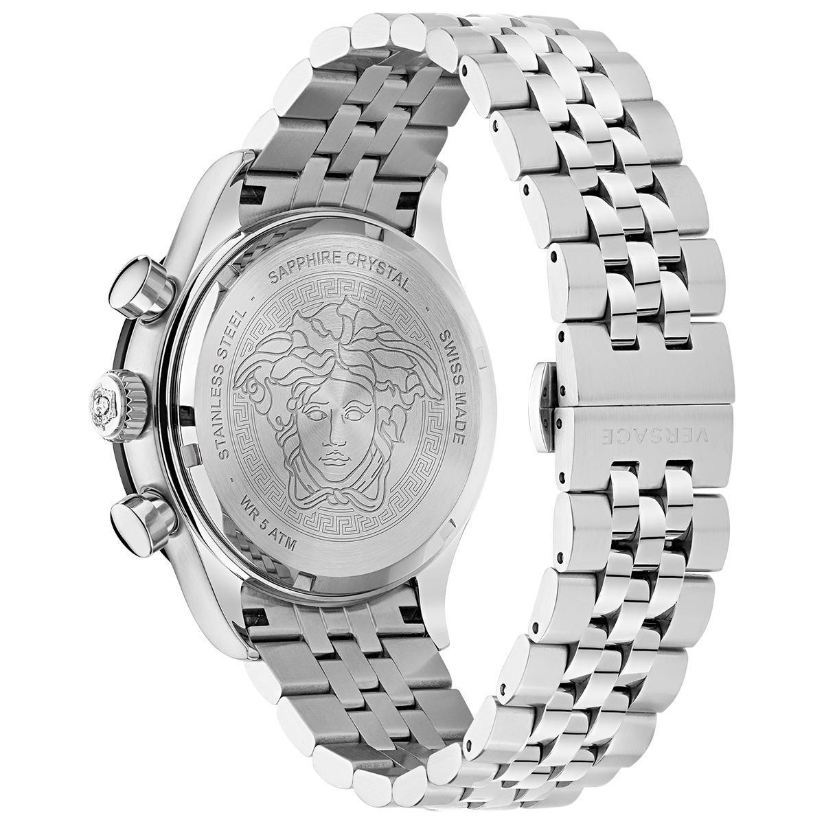 Versace VE2U00322 Hellenyium Silver Chronograph Men's Watch - Watch Home™