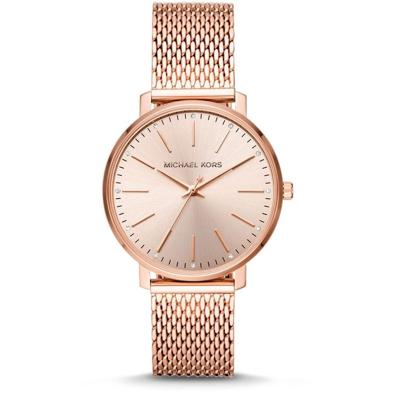 MK4340 Pyper Quartz Crystal Rose Gold Dial Watch