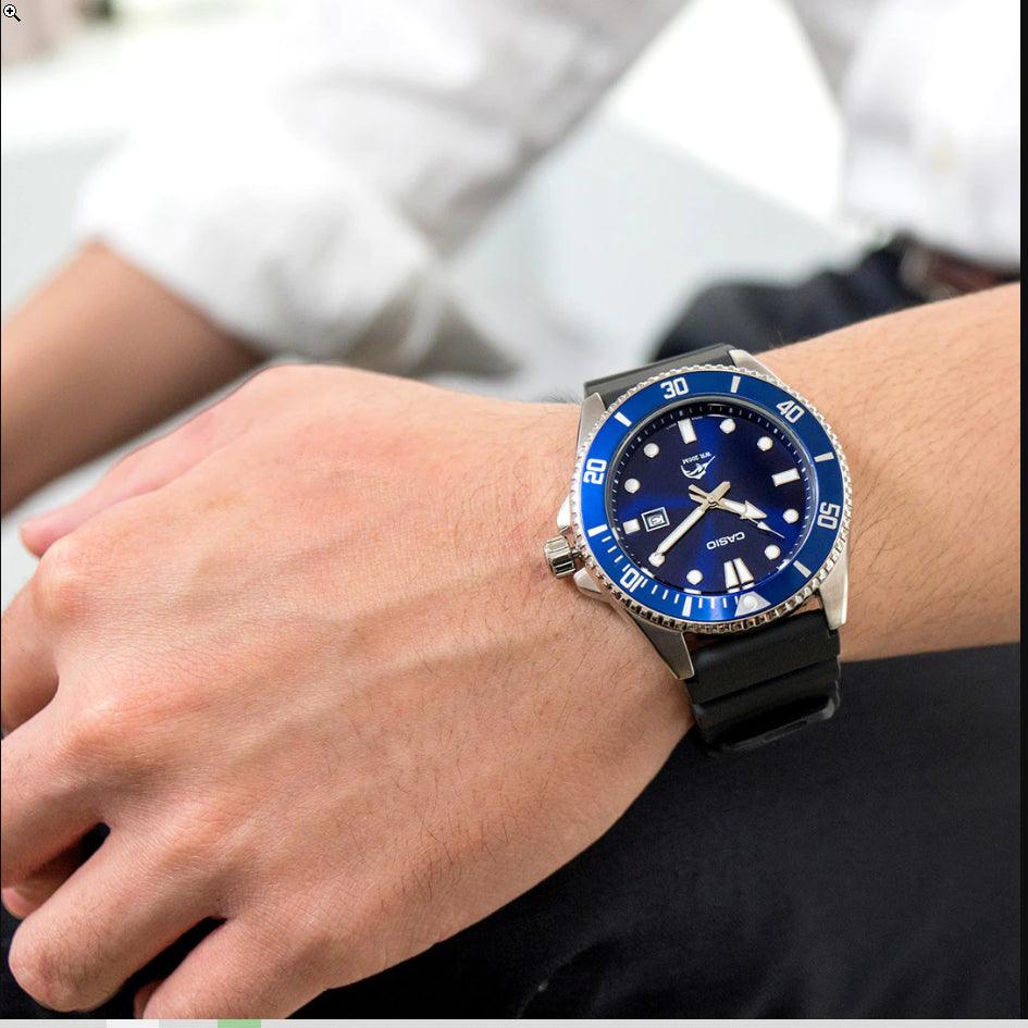 Casio MDV-106B-2A Black Blue Diver Men's Watch - Watch Home™